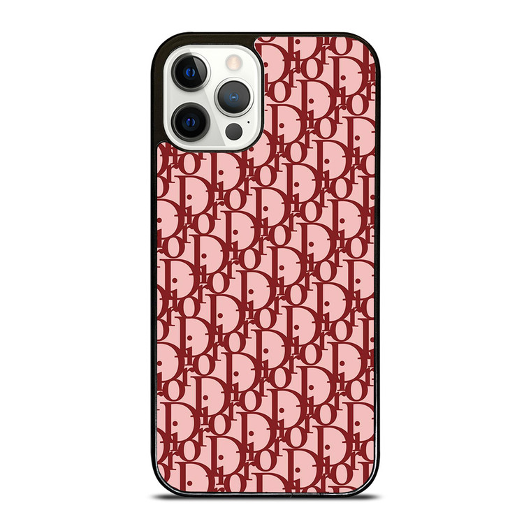 CHRISTIAN DIOR RED CHRISTIAN DIOR PARIS MONOGRAM iPhone 12 Pro Case Cover