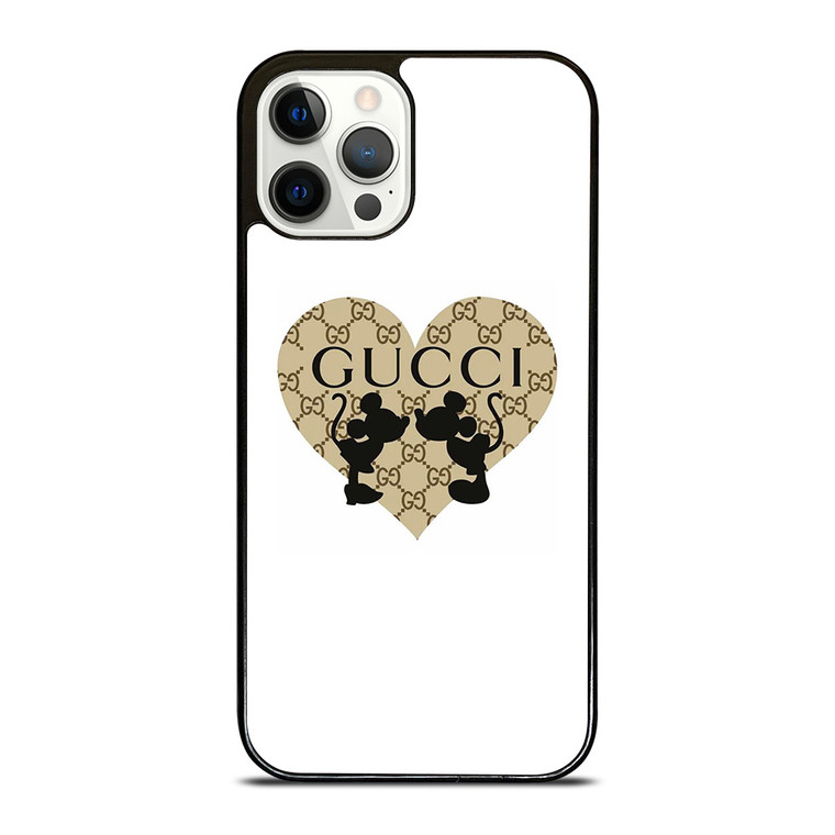 GUCCI LOGO X MICKEY MINNIE MOUSE KISS DISNEY iPhone 12 Pro Case Cover