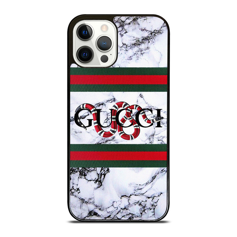 GUCCI SNAKE MARBLE LOGO iPhone 12 Pro Case Cover