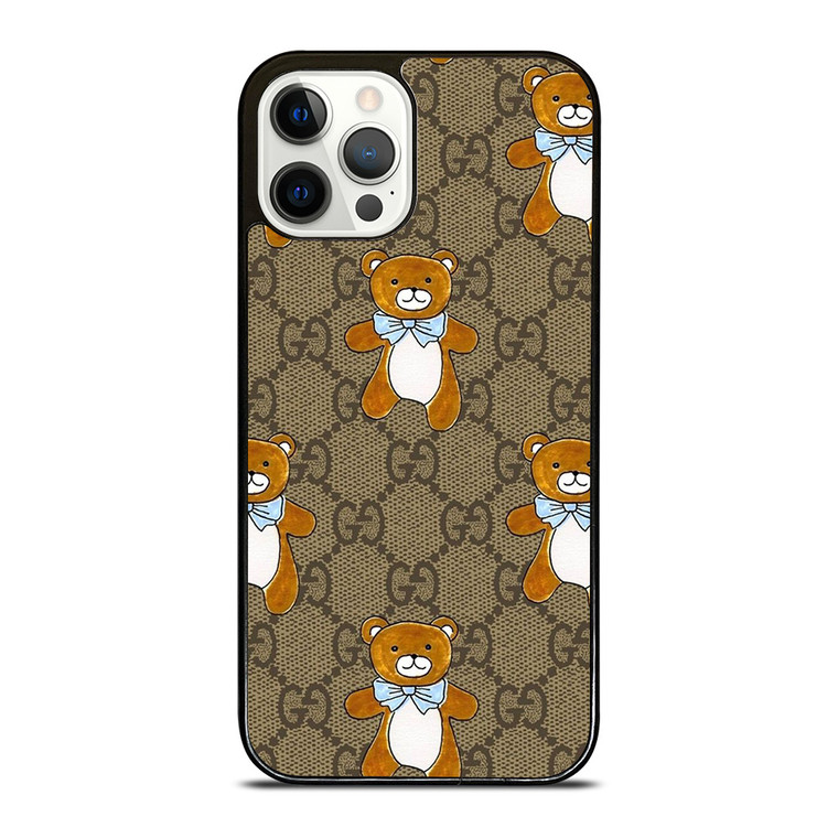 GUCCI TEDDY BEAR PATTERN iPhone 12 Pro Case Cover