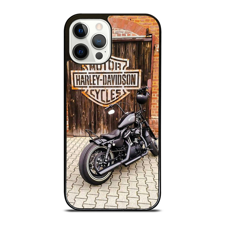 HARLEY DAVIDSON BLACK MOTORCYCLE iPhone 12 Pro Case Cover