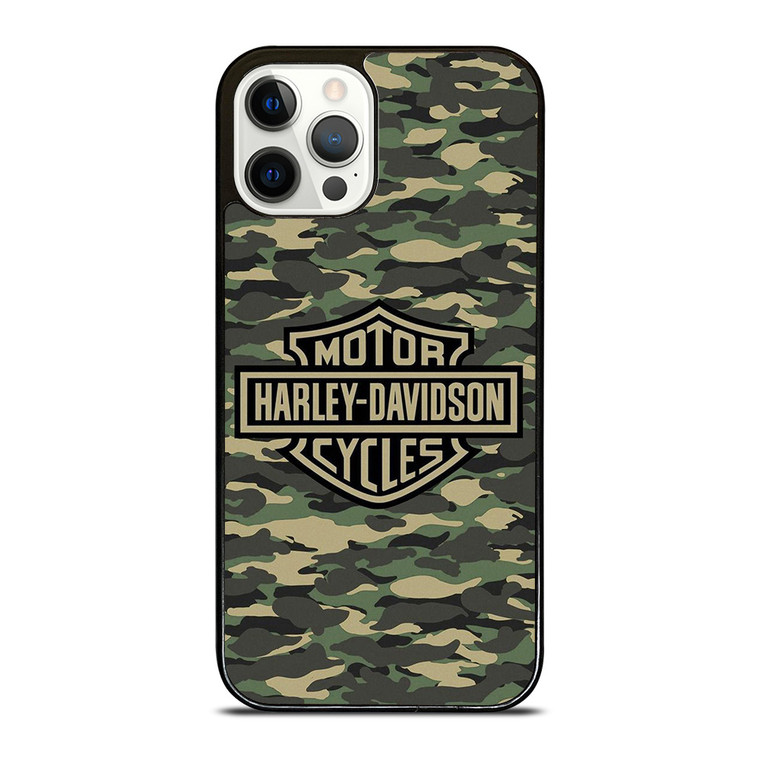 HARLEY DAVIDSON MOTORCYCLES LOGO COMPANY CAMO iPhone 12 Pro Case Cover