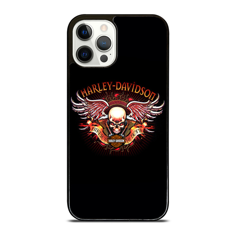 HARLEY DAVIDSON WING SKULL LOGO iPhone 12 Pro Case Cover