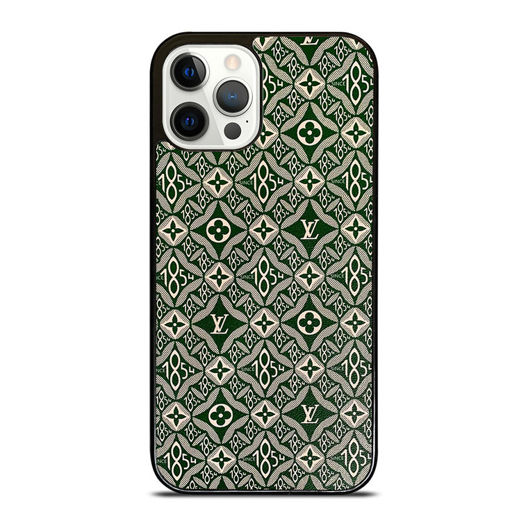 LOUIS VUITTON LOGO LV GREEN PATTERN SINCE 1854 iPhone 12 Pro Case Cover