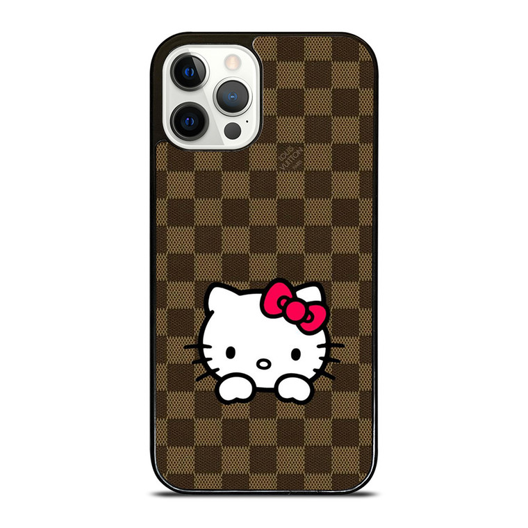 LOUIS VUITTON LOGO LV PATTERN HELLO KITTY iPhone 12 Pro Case Cover