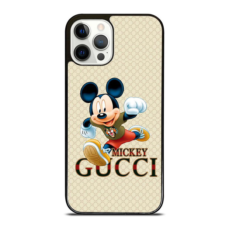 MICKEY MOUSE DISNEY X GUCCI LOGO PATTERN iPhone 12 Pro Case Cover