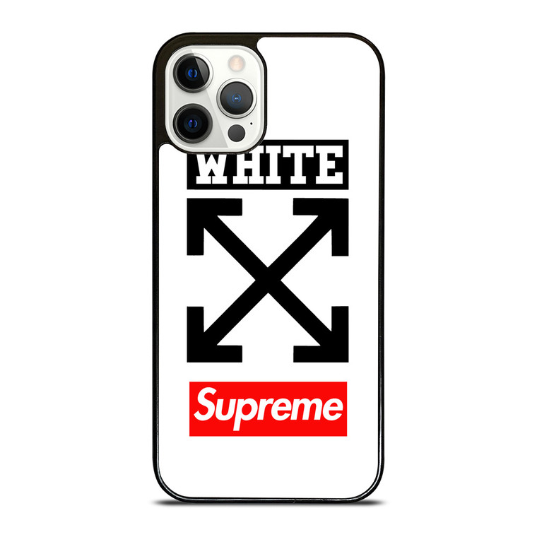 OFF WHITE SUPREME LOGO iPhone 12 Pro Case Cover