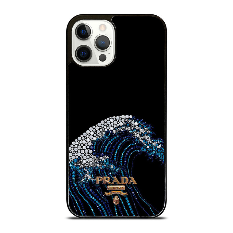 PRADA LOGO DIAMOND WAVE iPhone 12 Pro Case Cover