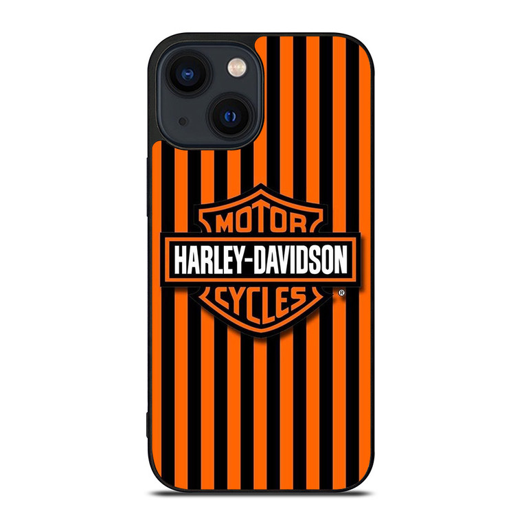 HARLEY DAVIDSON MOTOR CYCLES ORANGE STRIPE  iPhone 14 Plus Case Cover HARLEY DAVIDSON MOTOR CYCLES ORANGE STRIPE  iPhone 14 Plus Case Cover
