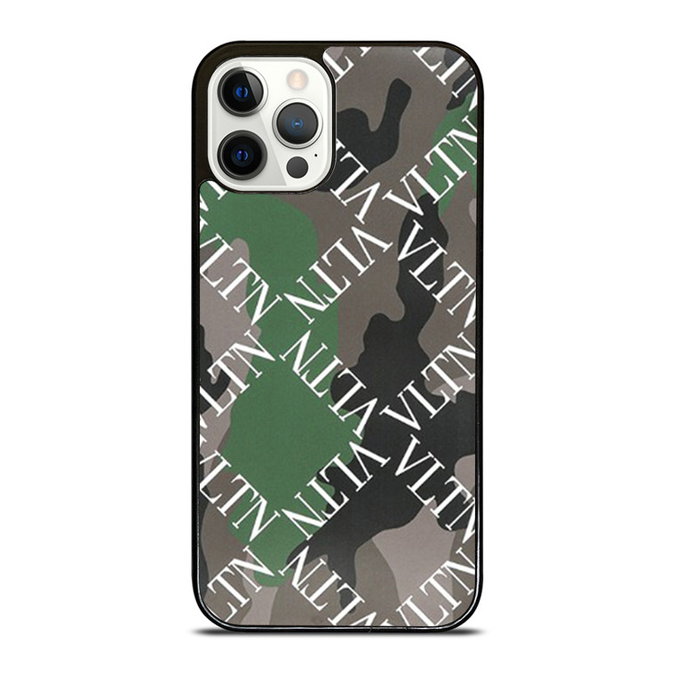 VALENTINO CAMO PATTERN iPhone 12 Pro Case Cover