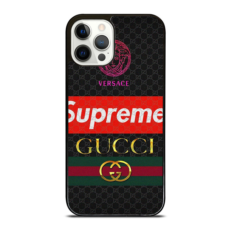 VERSACE SUPREME GUCCI LUXURY LOGO iPhone 12 Pro Case Cover