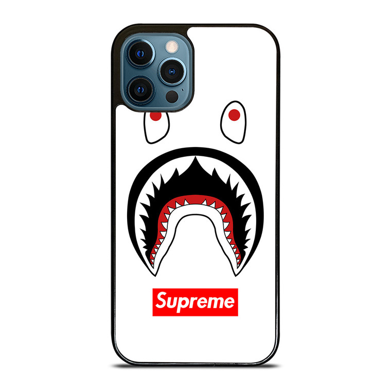 BAPE CAMO SHARK SUPREME WHITE iPhone 12 Pro Max Case Cover