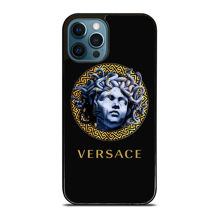 BLUE VERSACE MEDUSA LOGO iPhone 12 Pro Max Case Cover