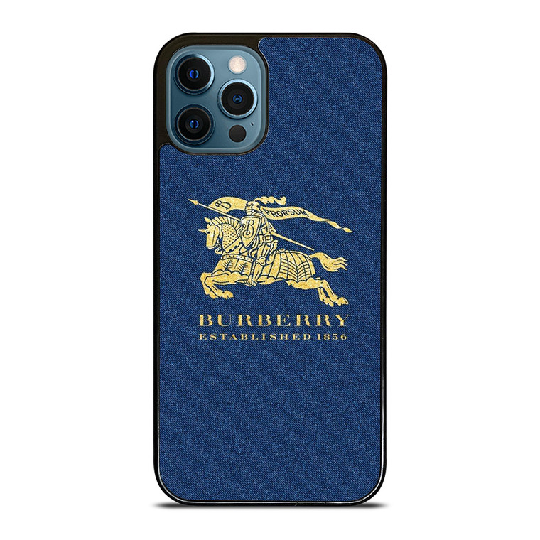 BURBERRY JEANS FABRIC LOGO iPhone 12 Pro Max Case Cover