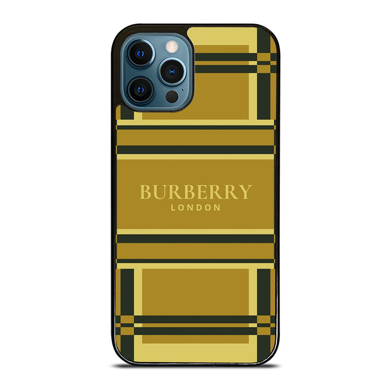 BURBERRY LONDON LOGO GOLD PATTERN iPhone 12 Pro Max Case Cover
