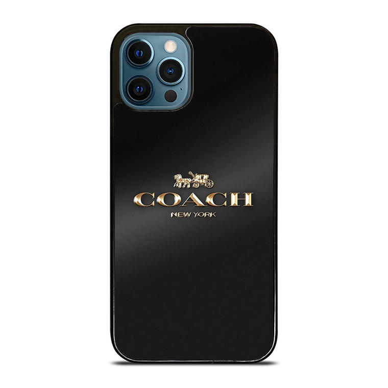 COACH NEW YORK GOLDEN LOGO iPhone 12 Pro Max Case Cover