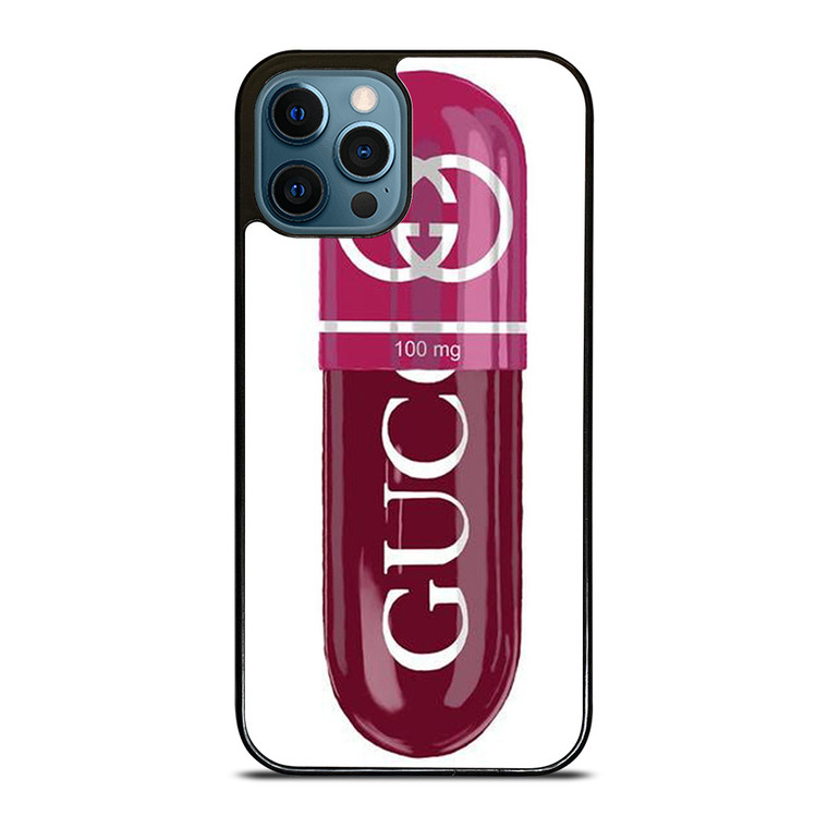 GUCCI LOGO 100 MG PINK DRUG ICON iPhone 12 Pro Max Case Cover