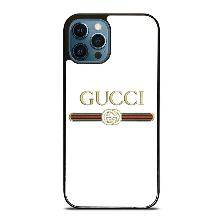 GUCCI LOGO WHITE iPhone 12 Pro Max Case Cover