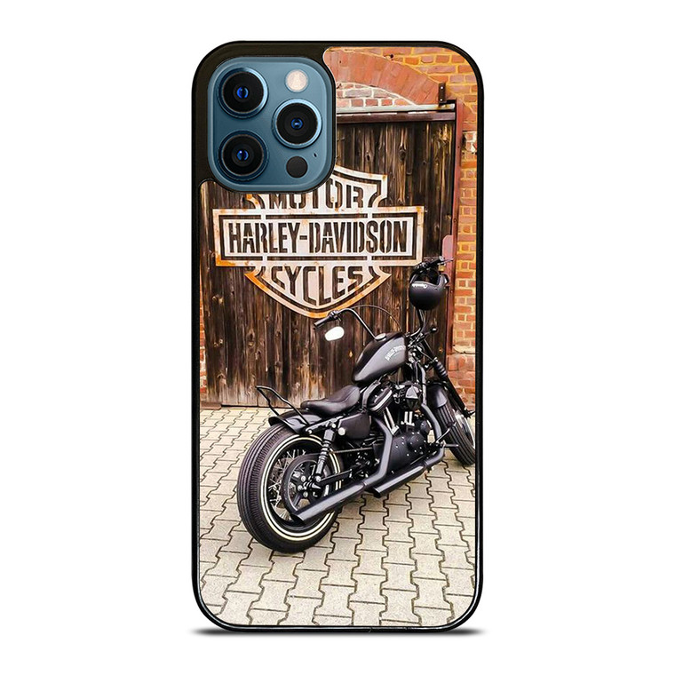 HARLEY DAVIDSON BLACK MOTORCYCLE iPhone 12 Pro Max Case Cover