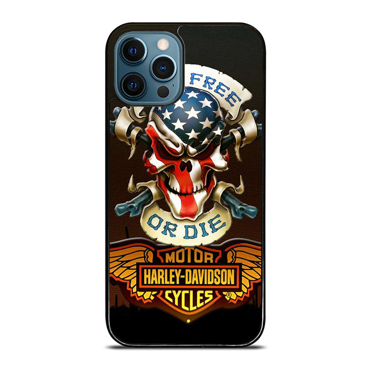 HARLEY DAVIDSON LIVE FREE OR DIE iPhone 12 Pro Max Case Cover