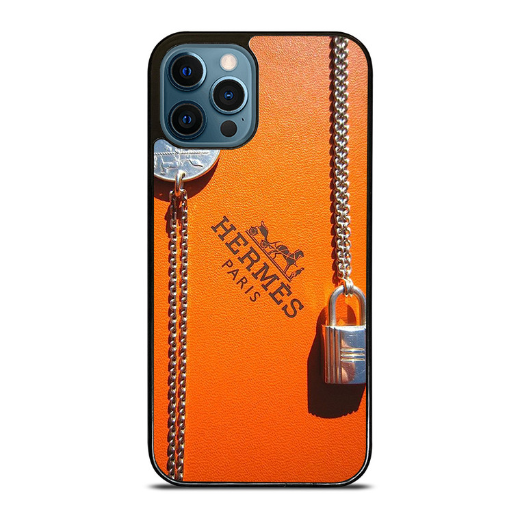 HERMES PARIS LOGO COIN AND PADLOCK iPhone 12 Pro Max Case Cover