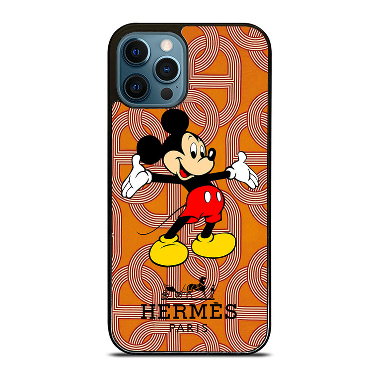 HERMES PARIS PATTERN MICKEY MOUSE DISNEY iPhone 12 Pro Max Case Cover