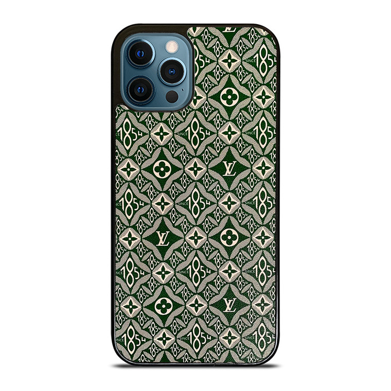 LOUIS VUITTON LOGO LV GREEN PATTERN SINCE 1854 iPhone 12 Pro Max Case Cover