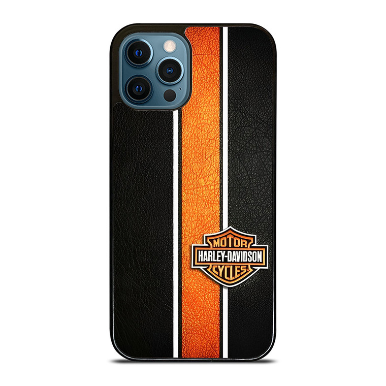 MARLEY DAVIDSON LOGO ON LEATHER iPhone 12 Pro Max Case Cover