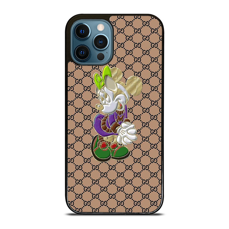 MINNIE MOUSE GUCCI PATTERN LOGO iPhone 12 Pro Max Case Cover