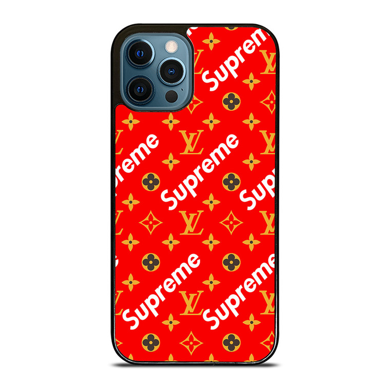 NEW SUPREME RED GOLD PATTERN iPhone 12 Pro Max Case Cover