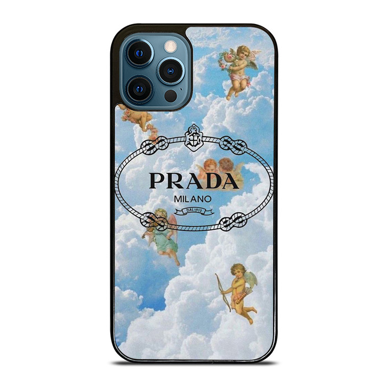 PRADA MILANO LOGO THE ANGELS iPhone 12 Pro Max Case Cover