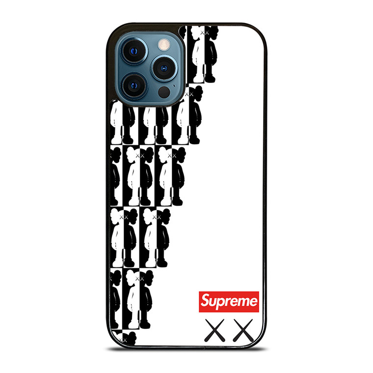 SUPREME KAWS BLACK WHITE iPhone 12 Pro Max Case Cover SUPREME KAWS BLACK WHITE iPhone 12 Pro Max Case Cover