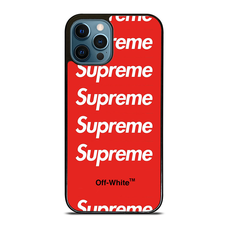 SUPREME RED OFF WHITE iPhone 12 Pro Max Case Cover