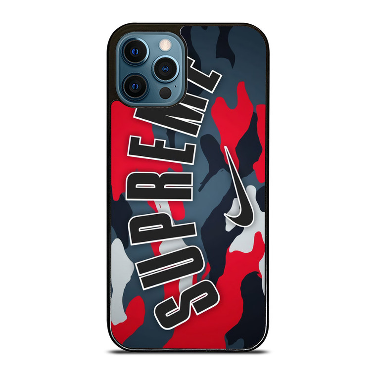 SUPREME X NIKE RED CAMO iPhone 12 Pro Max Case Cover
