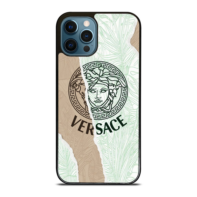 VERSACE LOGO PALM LEAVES iPhone 12 Pro Max Case Cover