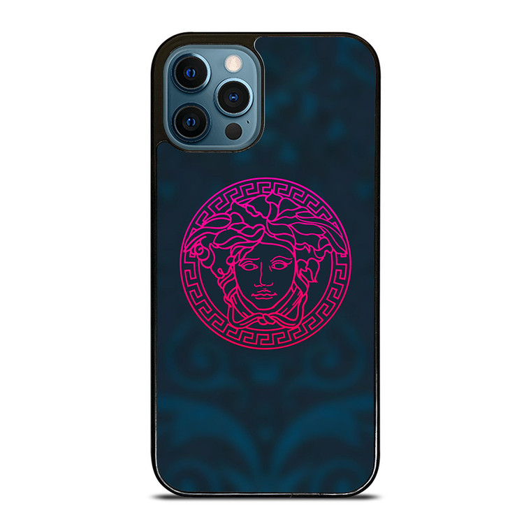 VERSACE VOILET GREEN LOGO iPhone 12 Pro Max Case Cover