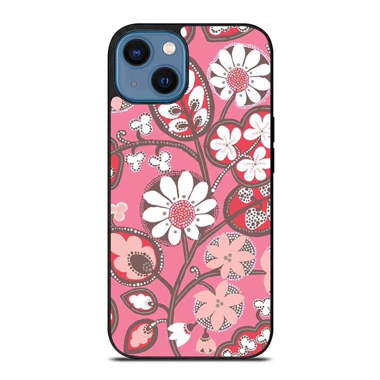BLUSH PINK VERA BRADLEY PRINT iPhone 14 Case Cover