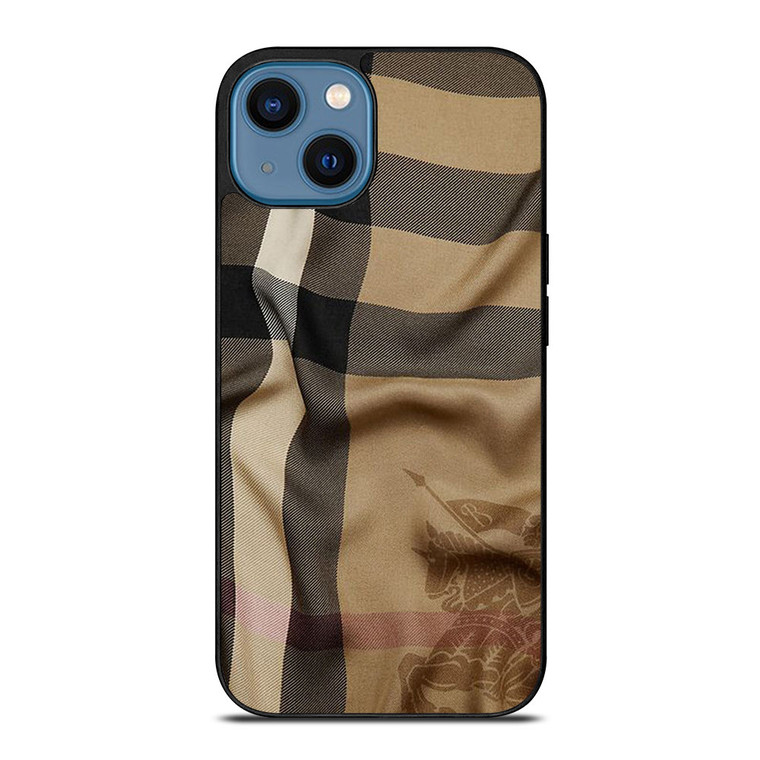 BURBERRY LONDON PATTERN SCARF FABRIC iPhone 14 Case Cover