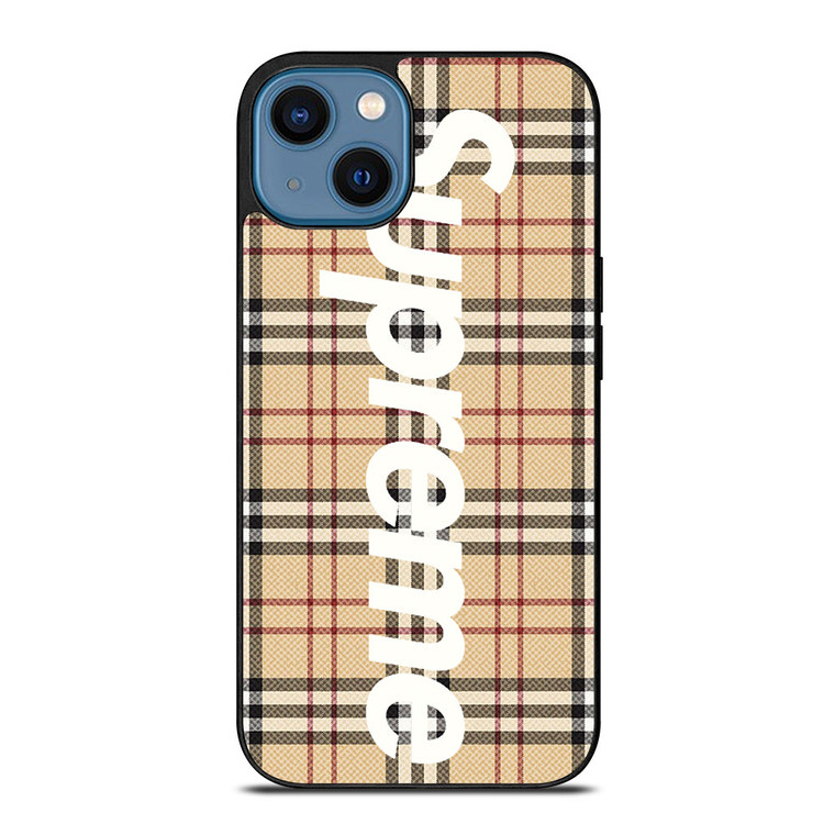 BURBERRY X SUPREME 2 iPhone 14 Case Cover