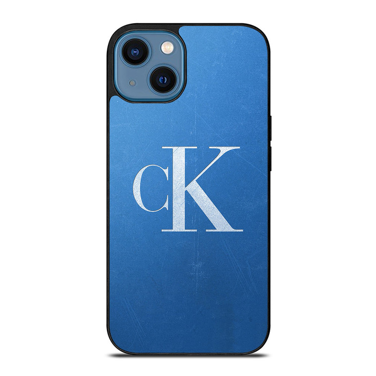 CALVIN KLEIN CK LOGO BLUE iPhone 14 Case Cover