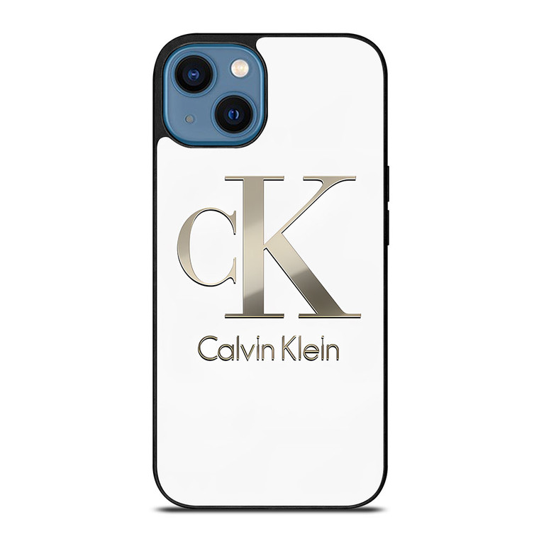 CLAVIN KLEIN CK LOGO SILVER iPhone 14 Case Cover