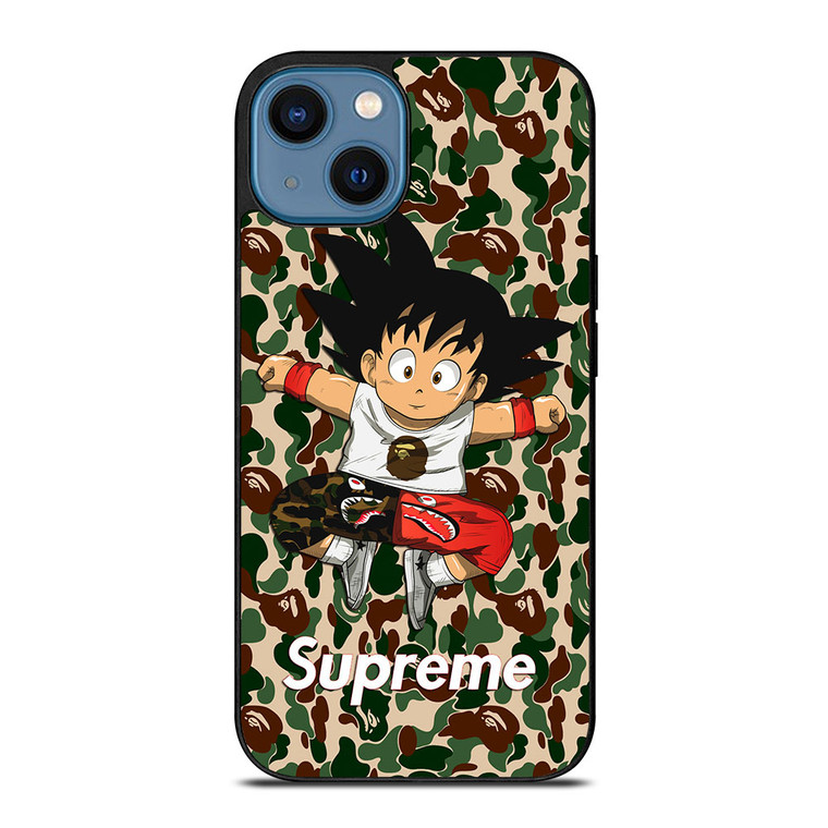 GOKU SUPREME BAPE SHARK CAMO iPhone 14 Case Cover