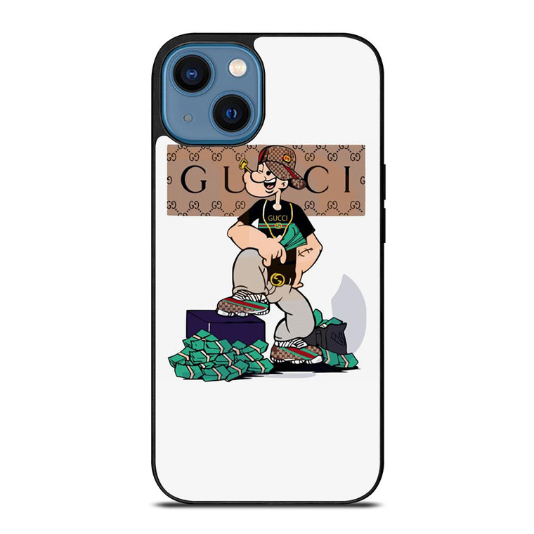 GUCCI LOGO POPPEYE CARTOON iPhone 14 Case Cover