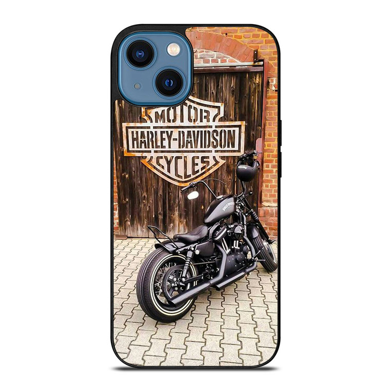 HARLEY DAVIDSON BLACK MOTORCYCLE iPhone 14 Case Cover