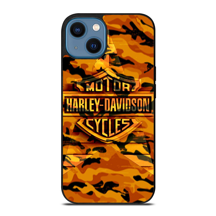 HARLEY DAVIDSON CAMO ORANGE iPhone 14 Case Cover