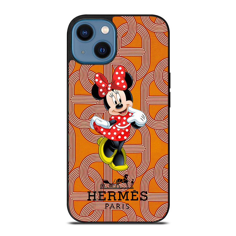 HERMES PARIS PATTERN MINNIE MOUSE DISNEY iPhone 14 Case Cover