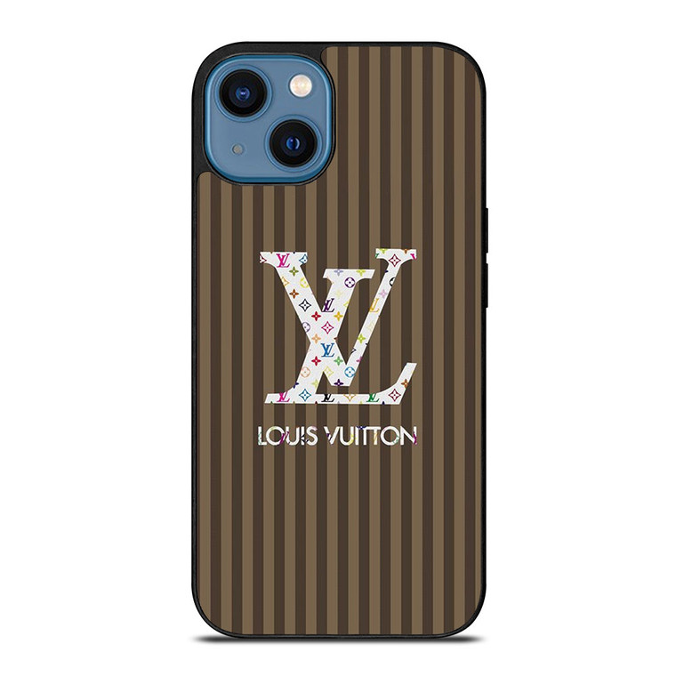 LOUS VUITTON LOGO LV BROWN STRIPES ICON iPhone 14 Case Cover LOUS VUITTON LOGO LV BROWN STRIPES ICON iPhone 14 Case Cover