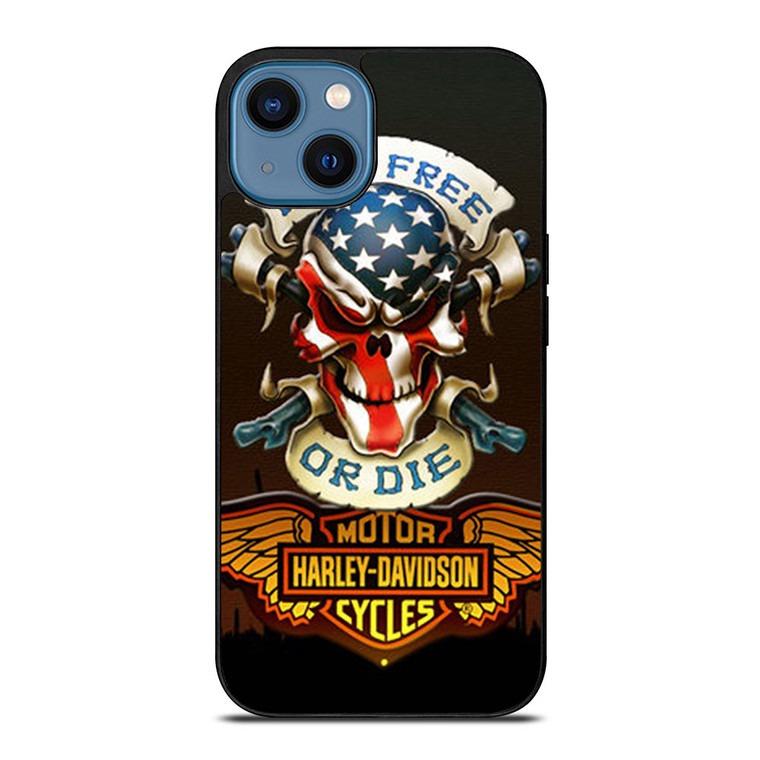 SKULL AND WINGS HARLEY DAVIDSON iPhone 14 Case Cover