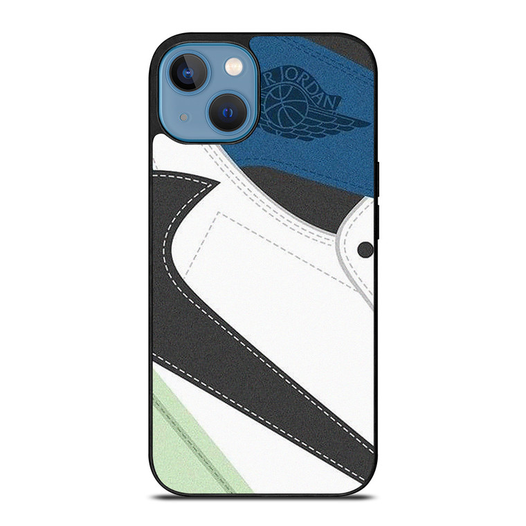 NIKE AIR JORDAN 1 HIGH BLUE iPhone 13 Case Cover NIKE AIR JORDAN 1 HIGH BLUE iPhone 13 Case Cover