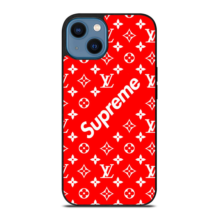 SUPREME LOUIS VUITTON RED iPhone 14 Case Cover